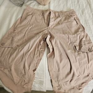 American Eagle Outfitters Light Pink Cargo Capris